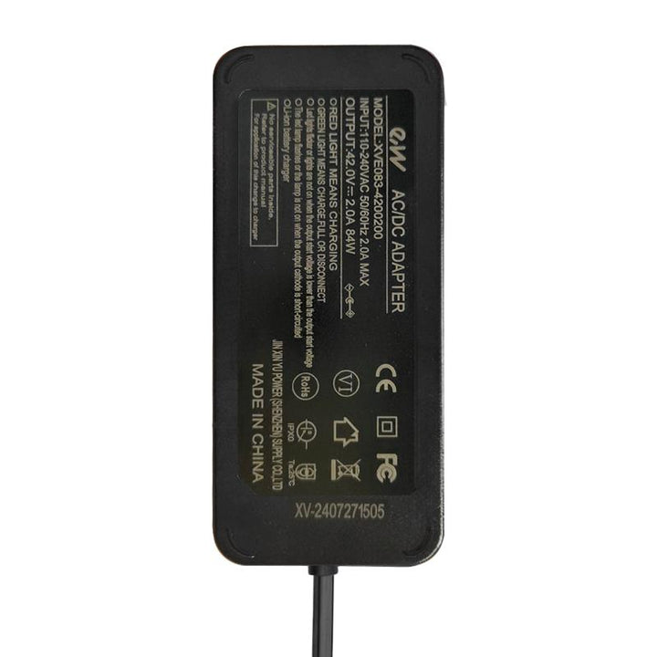 CARGADOR PREMIUM 36V (SALIDA 42V) 2A CONECTOR DC 5,5X2,1MM